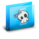 Folder Calaverita Azul Icon 128x128 png